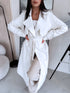 "LOTUS 13" leather imitation trench - WHITE